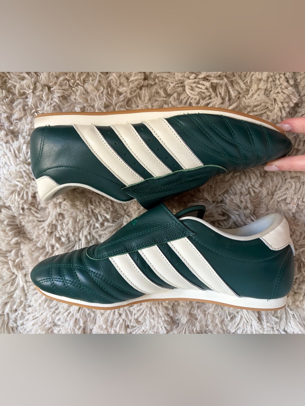 adidas green pull on sneakers size 8 - Picture 4 of 7